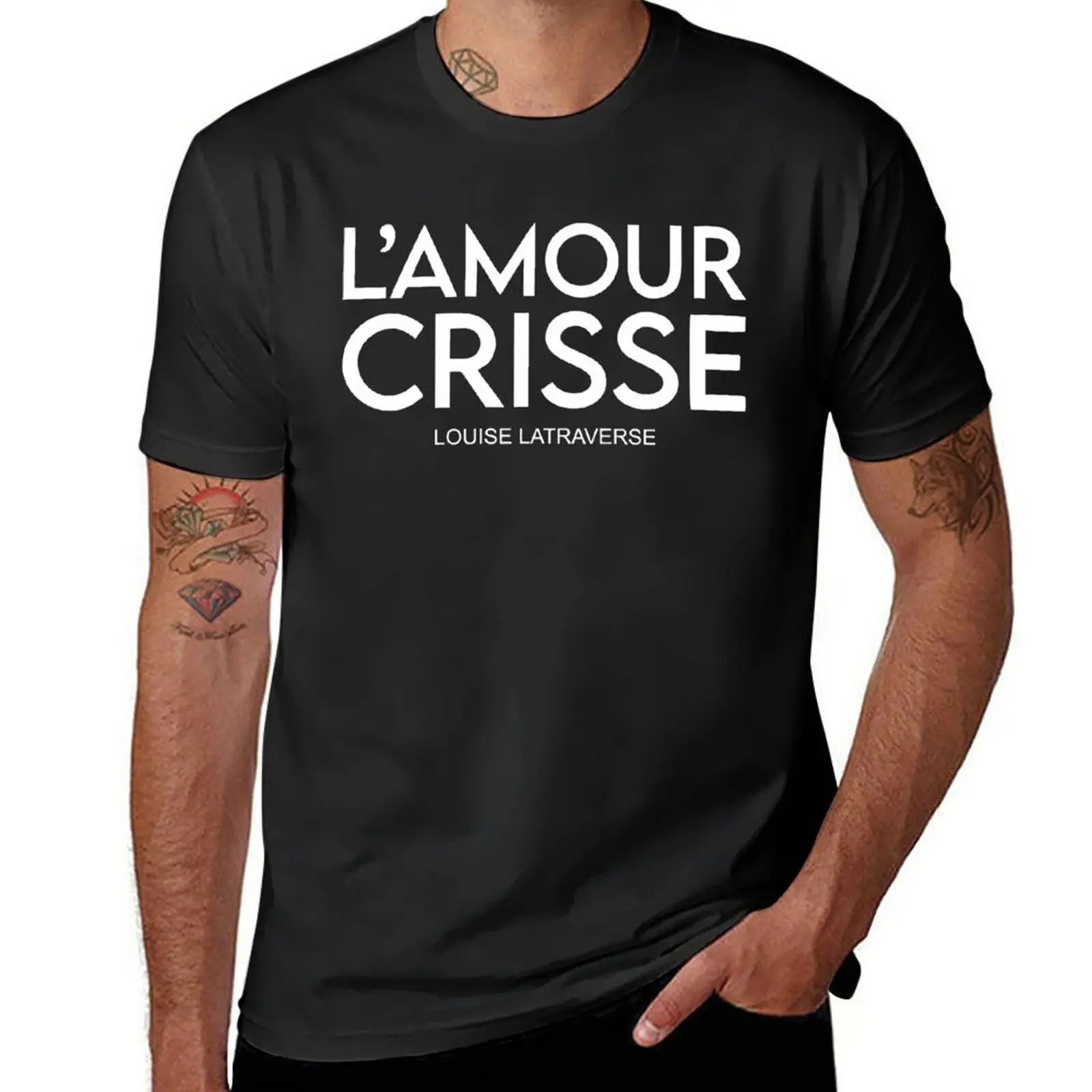 Новият бестселър на l ' amour crise louise latraverse, продуктовата тениска, тениска с аниме, празни тениски, мъжки памучен тениска