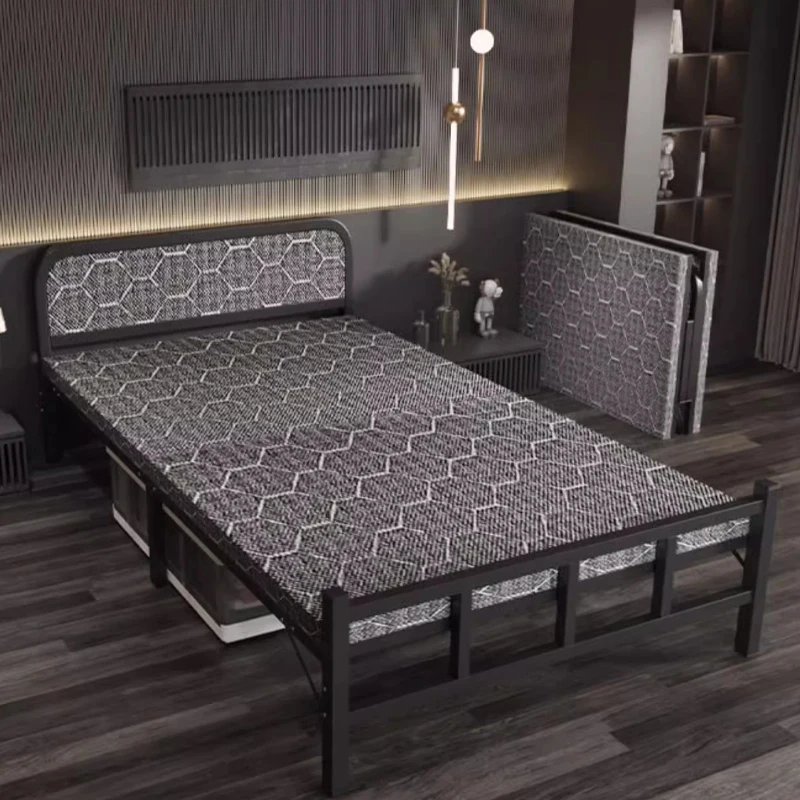 Единични Минималистичные Легла за дневна Метални Сгъваеми Евтини Легла За възрастни Безплатна Доставка Скандинавски Мебели за спалня