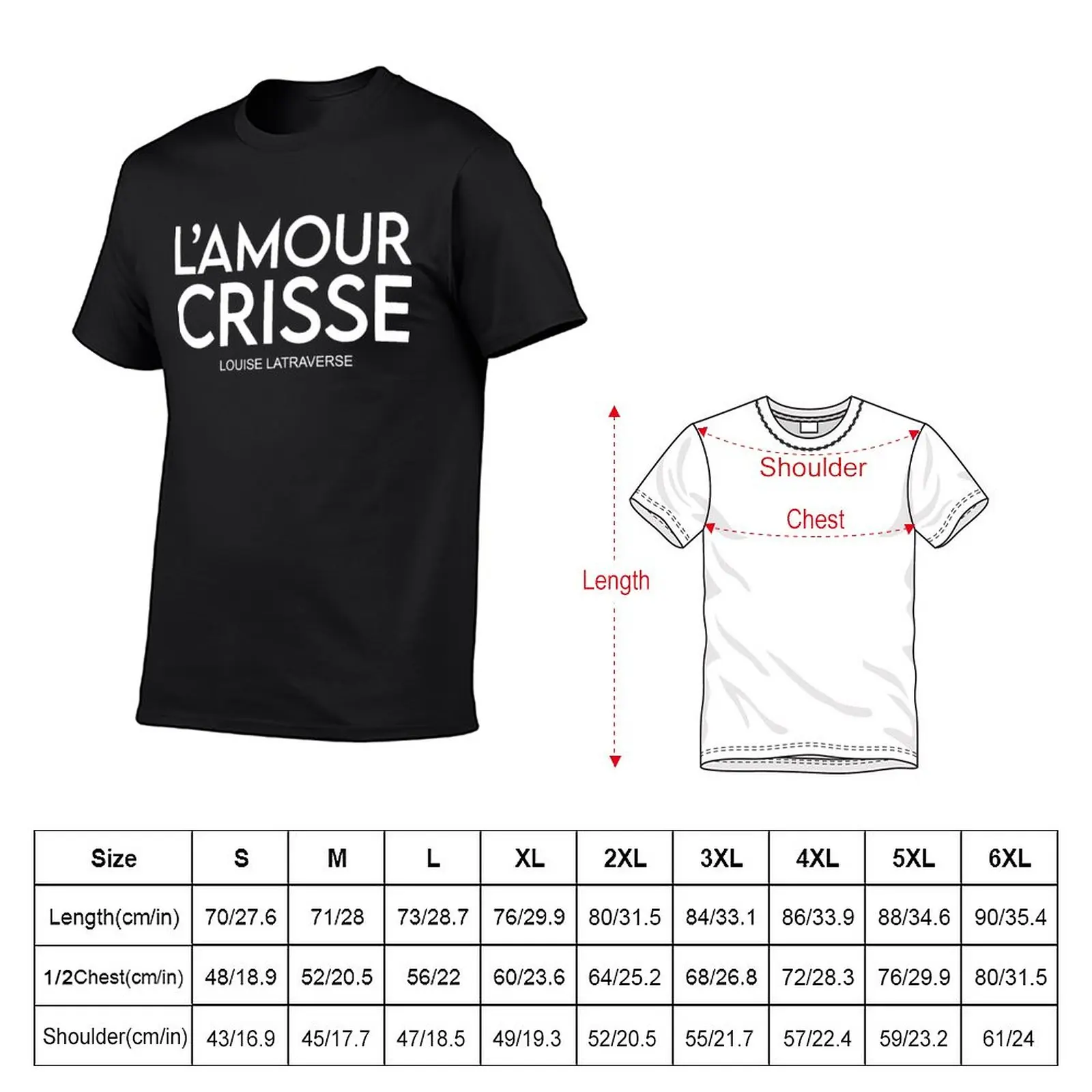 Новият бестселър на l ' amour crise louise latraverse, продуктовата тениска, тениска с аниме, празни тениски, мъжки памучен тениска