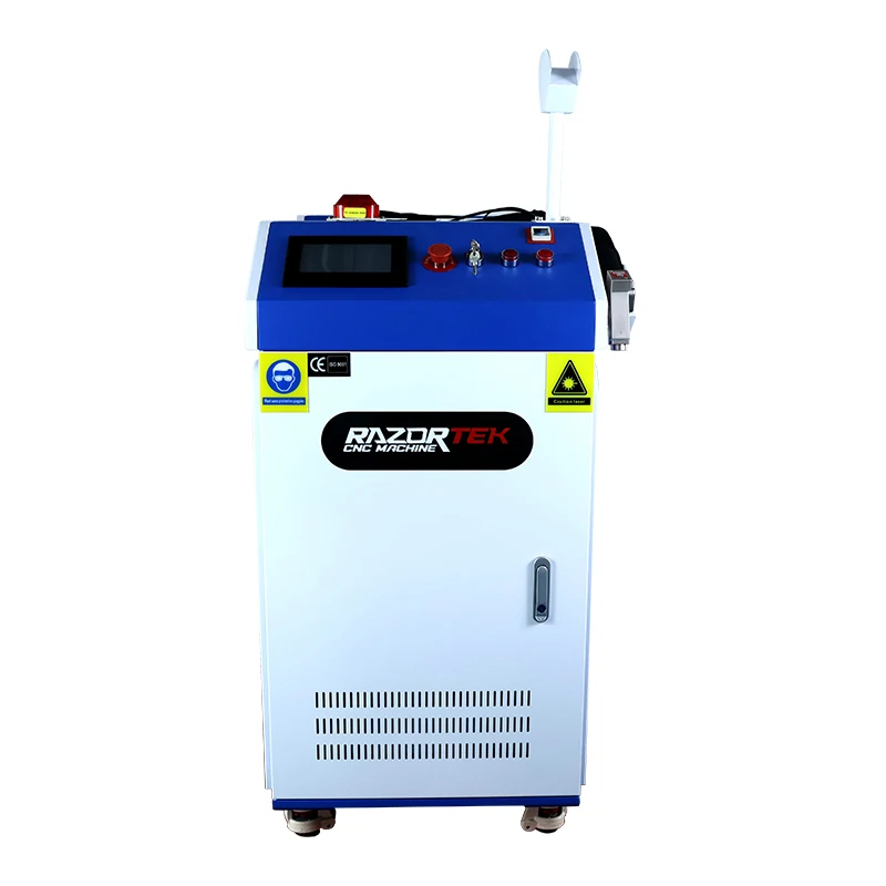 Оптични лазерни чистящая машина Razortek на новия дизайн с ефективно премахване на ръжда с мощност 1500 W 2000 W