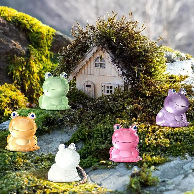 Мини-жаби от смола на едро, 30 бр., светещи играчки за градината на открито, подарък за деца, семейство, приятели, съученици и съквартиранти