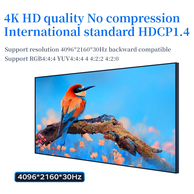 Оптичен предавател HDMI аудио/видео канал 1 4K, HDMI video + 1 канал за предаване на данни RS232 оптичен предавател едноядрен LC-интерфейс