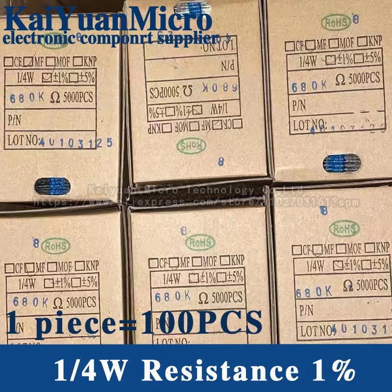 100шт 1/4 W 0R ~ 0.62 R 1% Метален филмът резистор 0R 0.1 R 0.12 R 0.15 R 0.18 R 0.22 R 0.24 R 0.27 R 0.33 R 0.36 R 0.39 R 0.43 R Ω съпротивление