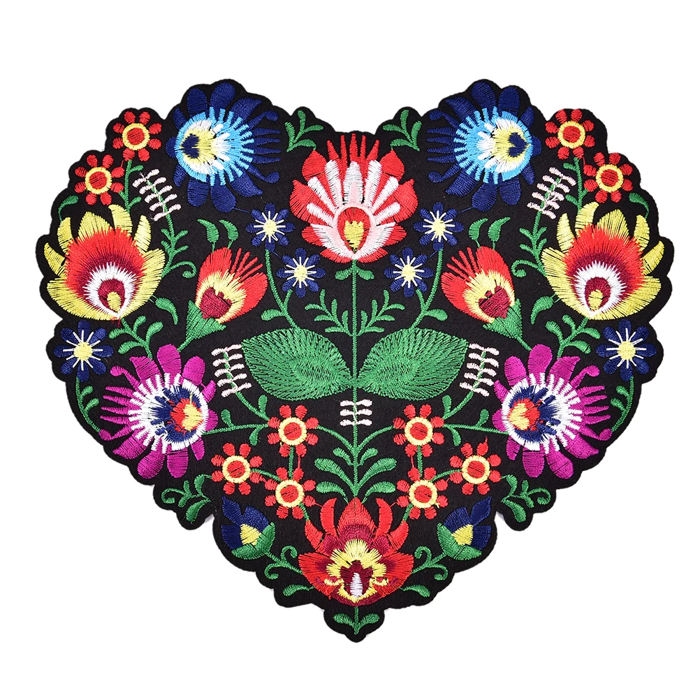 1 бр. апликация във формата на цвете с форма на сърце, ленти за дрехи, апликация желязо