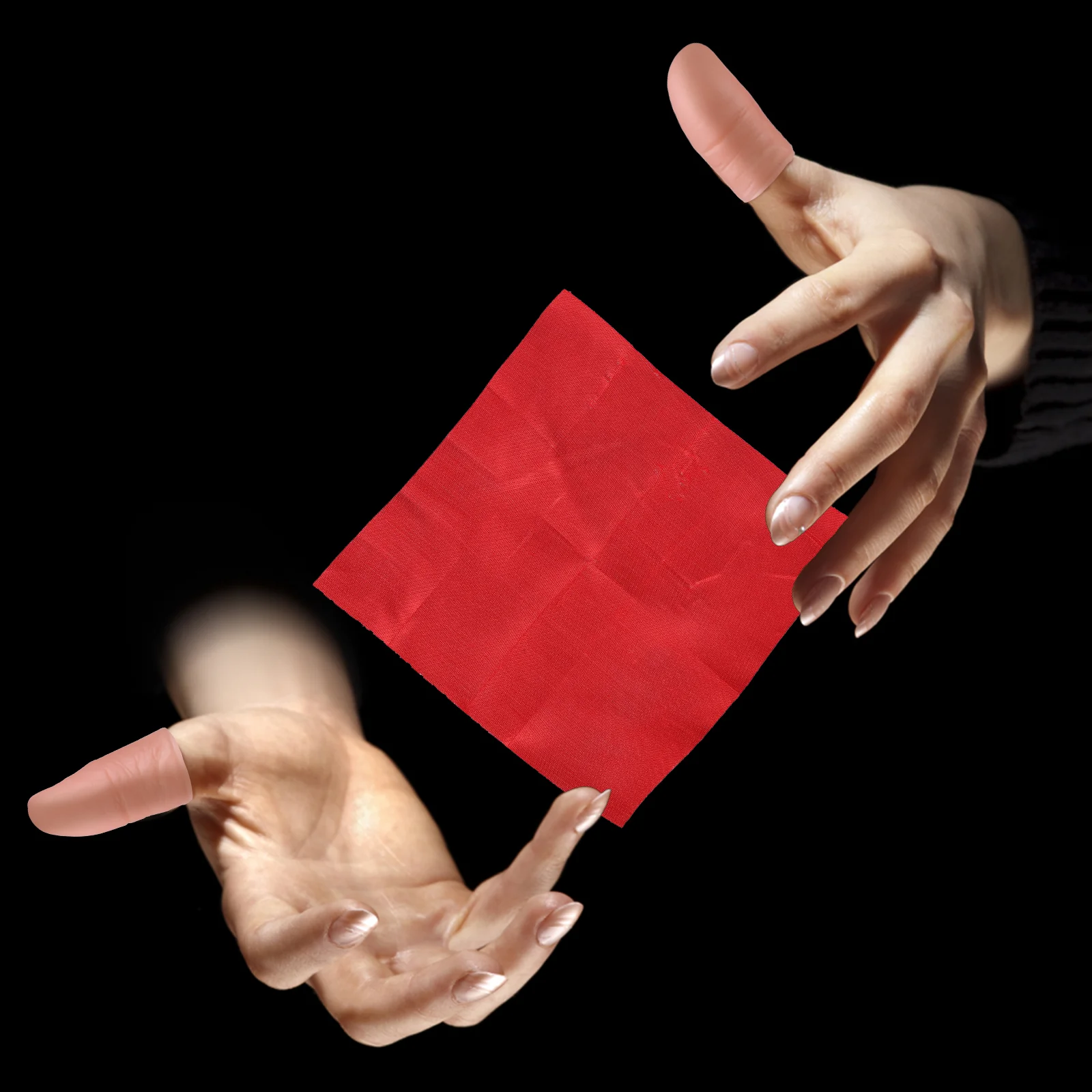 Копринени шалове Магьосник с ръкави-пальчиками, еластичен калъф, подпори, трик, Бебешко кошче (безплатно), Сценичното представяне на Фалшива