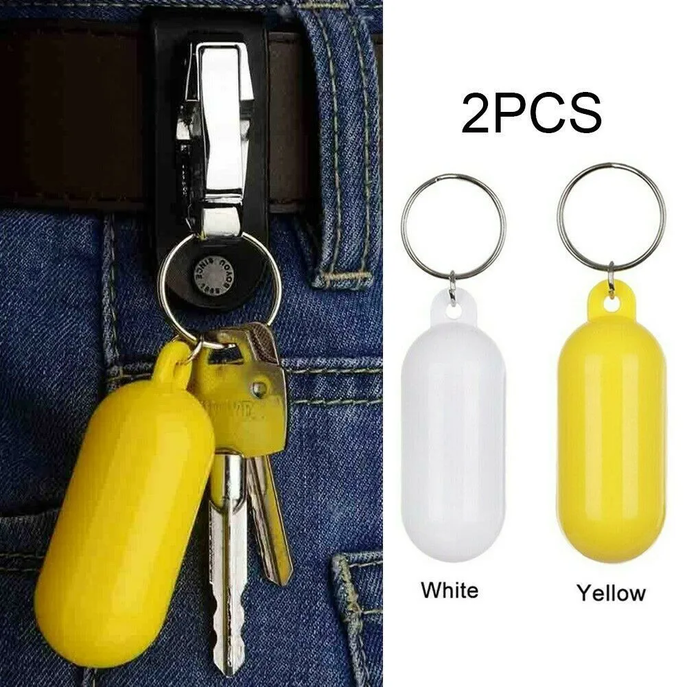 Халка за ключове, Плаващ Ключодържател, Удобен Бяло-Жълто ABS, Ключодържател, Плаване с лодка, Плавучее халка за ключодържател, с Висока Видимост