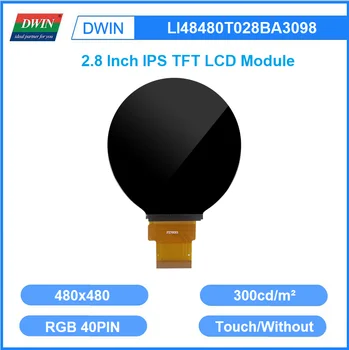DWIN 2,8 Инча 300nit през Цялата IPS TFT LCD дисплей Модул на дисплея RGB 50PIN ЗЗД Bonding Капацитивен Сензорен екран За ESP32 LI48480T028BA3098