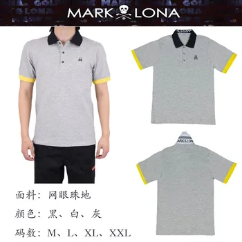 Мъжки облекла за ГОЛФ, тениска с къс ръкав, ПОЛО Риза с ревери, Модни мъжки памучен риза за голф