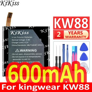 Мощна Батерия KiKiss с капацитет 600 mah за смарт часа kingwear KW88Pro KW88 Pro Bateria