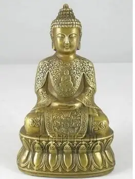 Медна статуетка на Тибетския будизъм Месинг Статуя на Буда Шакямуни