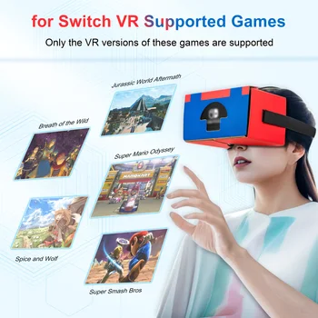 Очила за слушалки NS VR за Nintendo Switch OLED Cardboard, детска слушалки с ефекта на потапяне във виртуалната реалност, очила с превръзка на главата 3D