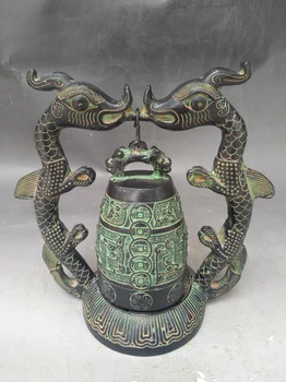 бронз, антични, стари камбани Шуанлун, украса за дома, музикални инструменти, Zeng Houyi, звънци kawai, аксесоари