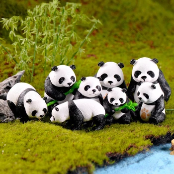 Творческа Панда Диво Животно Китай Национално Съкровище САМ Миниатюрни Бижута Модели Бижута Занаяти