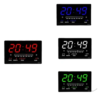 Led Вечен Календар, цифров Часовник, Дигитални Стенни Часовници, часовник с Аларма, Температурни Настолни Часовници, Декорация на всекидневна