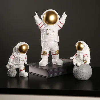 Завеса, Статуетка астронавти, Декоративна смола, Сладка Мини-статуетка на Космонавта, украса за ТВ-поставки, на работния плот, пикап завеса за детска стая