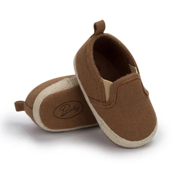 Обувки За бебета момичета и момчета, обикновена пролет памучни маратонки на равна подметка с мека подметка, без закопчалка, Обувки за първите ходунков, обувки за деца