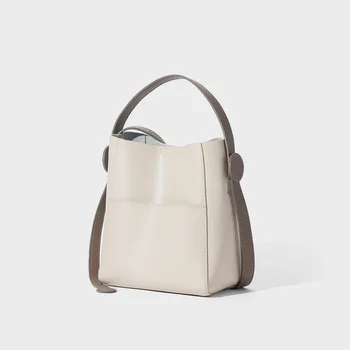 2023 Кожена Дамска чанта за чанта, Луксозна Дизайнерска чанта с Голям капацитет с едно рамо