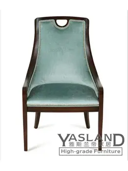 Индивидуален Американски Трапезария стол от масивно дърво в ретро стил, Изкуствена кожа, Френски Съвременен Книжен стол от изтъркан плат, Хол, кабинет, кафе