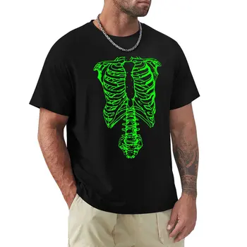 Spinal Tap: тениска със зелени виртуален скелет Найджъл, мъжки ризи, естетична дрехи, мъжки ризи голям и висок размер
