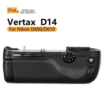 Вертикална батарейная дръжка Pixel MB-D14 за фотоапарат Nikon D600/D610 с 1 или 2 батерии NP-FW50 Nikon Battery Grip
