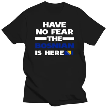 Боснийская гордостта на Босна и Херцеговина, тениска със забавна флага, 100% памук, мъжки ризи