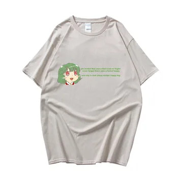 Тениски Touhou Meme Yuuka Kazami, Дамски тениски с японския Аниме, 100% Памук, Скъпа/кавайная Дрехи, Лято, Къс ръкав, Високо качество