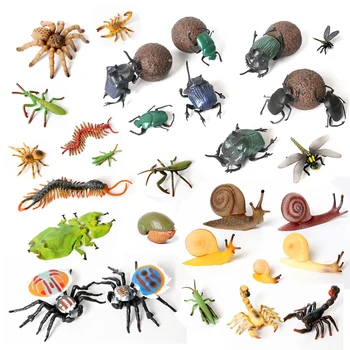 Реалистични животни-насекоми Бунището бръмбар, Маратус Воланс, Скорпион Богомолка, Охлюв, миниатюрни фигурки образователни подбрани играчки