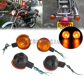 Мотоциклет 12 Нишки на Завоя Поворотника Предна и задна Светлина Пластмасова Индикатор Мига Кехлибарена Лампа За Simson S50 S51 S70