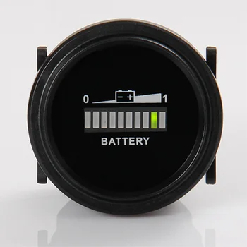 През цялата КИСЕЛИНА led индикатор на нивото на зареждане на батерията Брояч моточасов за оборудване за грижа за тревата или пода 12V 24V
