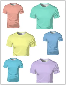 Лятна однотонная женска тениска с кръгло деколте, сублимация на топлина За индивидуална тениски с принтом за момичета Без оглед на пол