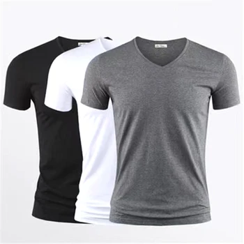 2023 Нова мъжка тениска, монофонични топ с кръгло деколте и къс ръкав, черна облегающая тениска, подходяща за мъже M3xl