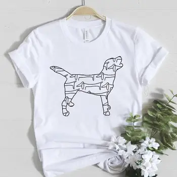 Дамски тениски с принтом Унисекс, Просто тениска, тениска с изображение на куче, Ежедневни блузи, тениски, Дамски лятна тениска с къс ръкав, дамски 3XL