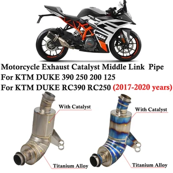 Изпускателната система на мотоциклета От Титанова Сплав Escape Modifide Средната Тръба С Катализатор За KTM DUKE 390 250 200 125 RC390 250 2017-2020