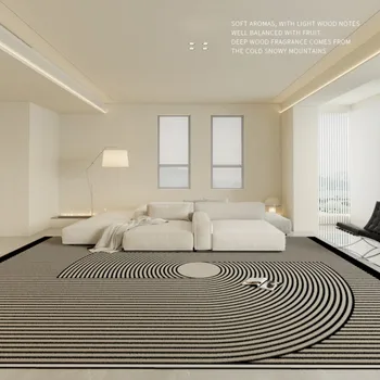 Дебел килим за хола голям площад, на тепиха в модерен интериор за спални, лесно луксозно бижу хол, карирани мат, домашен плюшено нескользящий мат