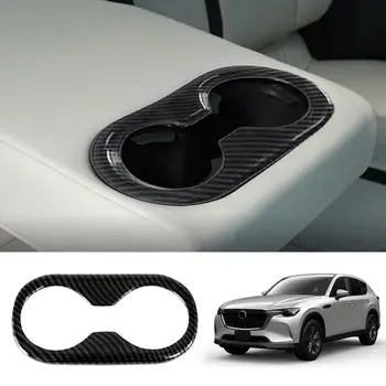 За Mazda CX-60 CX60 2022 2023 ABS Въглеродни Влакна Задната, Централна Конзола на Притежателя Чаша Питейна Вода Рамка Капак Завърши Автомобилни Аксесоари