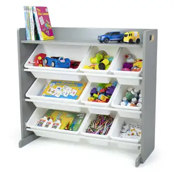 Органайзер за съхранение на играчки Humble Crew с рафт и 9 чекмеджета за съхранение
