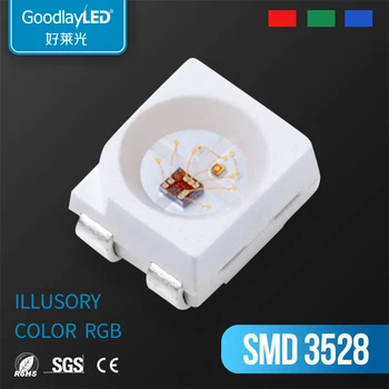 1000шт 3528 SMD LED 5V Вграден IC Магически Светещи Топчета Ярък RGB Прозрачен/Мъгла един пункт за Контрол на Ws2812b Светлинна Топка