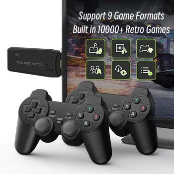 Ретро Игрова конзола 64G 20000 Игри, Видео, Juegos HD Изход, Двоен Безжичен Контролер на конзолата 4K за PS1/SFC/FC/GB/GBA/MD