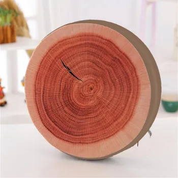 Креативна възглавница от пъна, имитирующая гъба от пъна, кръгла възглавница от дърво, възглавница за рязане на дървени дъски