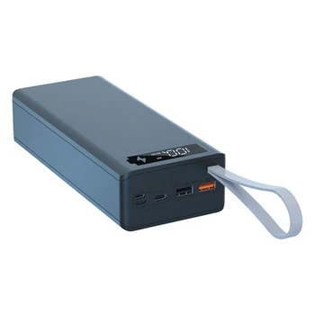 16x18650 Кутия за съхранение на акумулаторни батерии PD QC3.0 Бързо зареждане на DIY Power Bank Box калъф 18650 Притежателя на батерията Скоростна черен