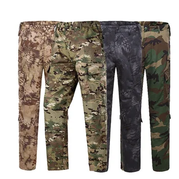 Нови тактически панталони, мъжки камуфляжные каре спортни панталони за улицата, военен гащеризон-карго, панталони с няколко торби