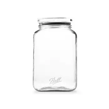 Лежеше и се съхранява галлоновую буркан (15,6 чаши / 124 грама.), стъклен буркан за съхранение, Малък контейнер, малка бутилка за изстискване, Контейнери за съхранение на храна в кухнята или