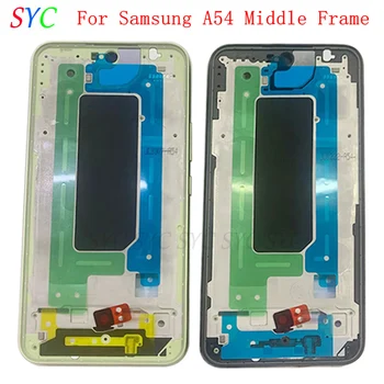 Средната рамка Централна капак на корпуса корпус за Samsung A54 A546 Телефон Метална LCD рамка на резервни Части за ремонт на