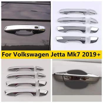 Външна на вратата на достъпа на автомобила, Врата копчето, за Украса на Чашата, рамка, хастар, подходящ за Volkswagen Jetta Mk7 2019-2022 Аксесоари