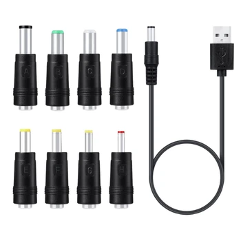 USB 5V Кабел 5,5x2,1mm с 3.5 мм 4,0 мм 4,8 mm 6,4 мм Нагоре кабел за зареждане Кабел в повишаващ Преобразувател на мощност USB тел