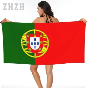 По-дизайн, кърпи за баня с емблемата на флага на Португалия, бързосъхнеща, микрофибър, впитывающая мека вода, Дишаща Плажната купальная баня