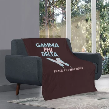 TOADDMOS Gamma Phi Delta Дизайнерско меко плюшевое одеало за хол, спални, легла, мека мебел, домашно пикник, удобно одеало за деца и възрастни