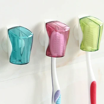 3 Цвята, 3 бр., Държач за четка за зъби за баня, Стенен държач за четка за зъби, Инструменти за баня, Творчески Калъф за четка за зъби, Издънка