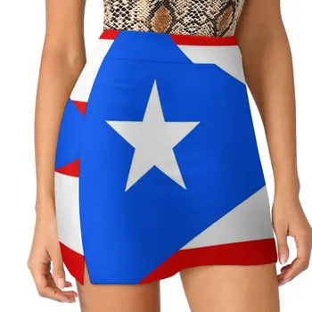 Флаг Пуерто-Рико, светонепроницаемая пола-панталони, лятна рокля, дамска мода 2023 година, японската мода