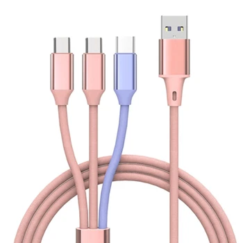 H37E USB2.0 TypeA Включете на 3 Micro USB Plug TypeC Сплитер кабел за зареждане 66 W Мощност на USB